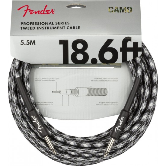 CABO FENDER PROFESSIONAL CABLE WINTER CAMO 5,5M