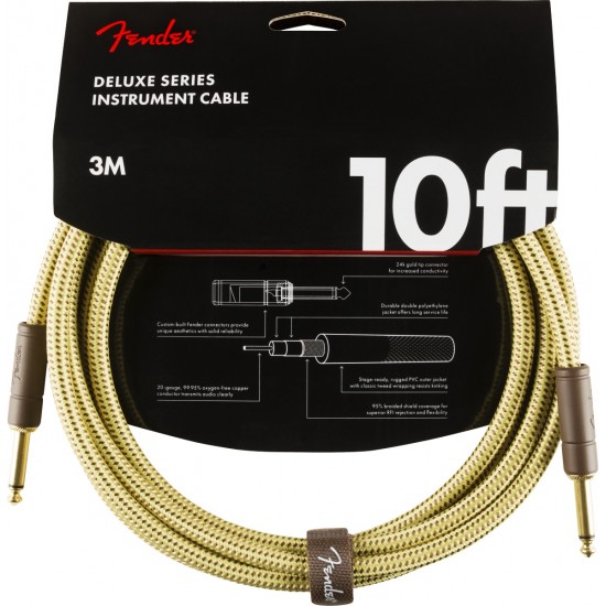 CABO FENDER DELUXE CABLE 3M TWEED N