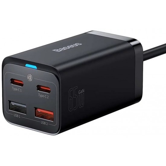CARREGADOR DE MESA GAN3 PRO 2X USB-A /2X USB-C 65W BASEUS CARREGADOR DE MESA GAN3 PRO 2X USB-A /2X USB-C 65W BASEUS