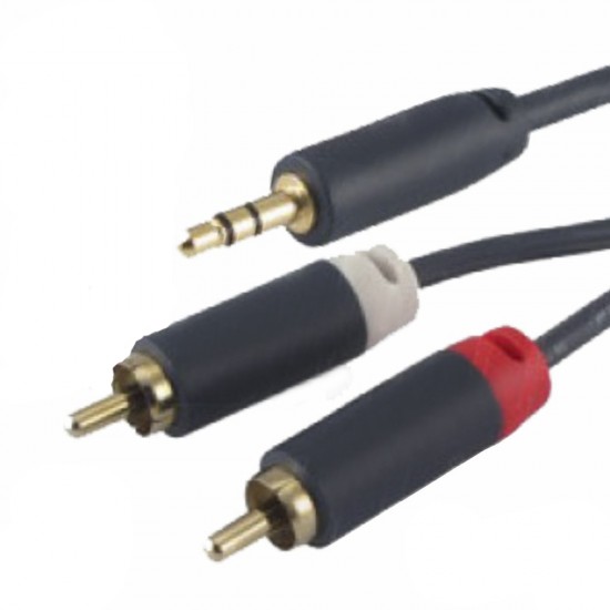 CABO JACK 3.5MM MACHO ST /2-RCA MACHO 