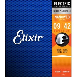 CORDAS GUITARRA ELÉTRICA ELIXIR SUPER LIGHT 9/42