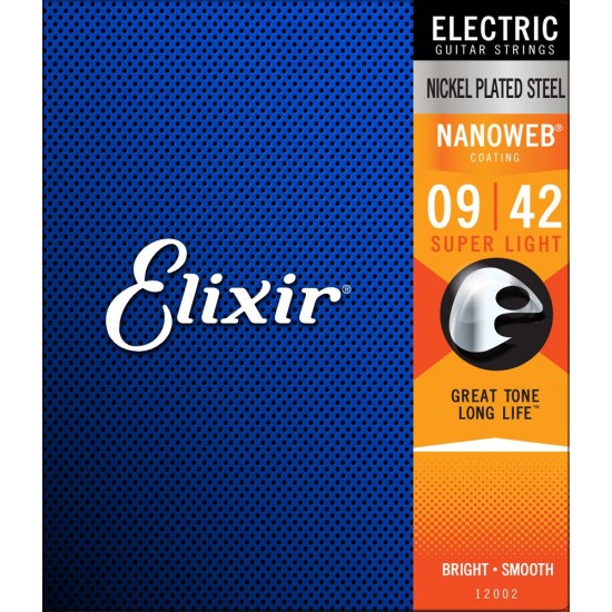 CORDAS GUITARRA ELÉTRICA ELIXIR SUPER LIGHT 9/42