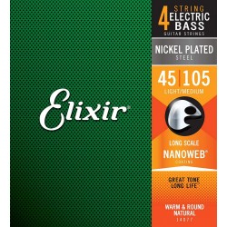 CORDAS BAIXO ELÉTRICO ELIXIR BASS 4 MEDIUM 45/105