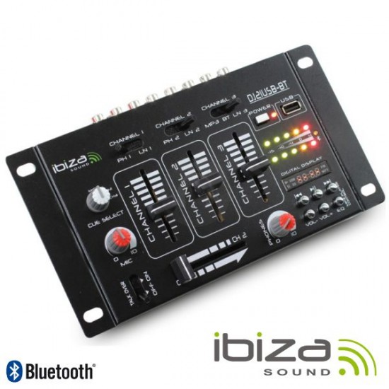 MESA MISTURA IBIZA 4 CANAIS 7 ENTRADAS USB/BT