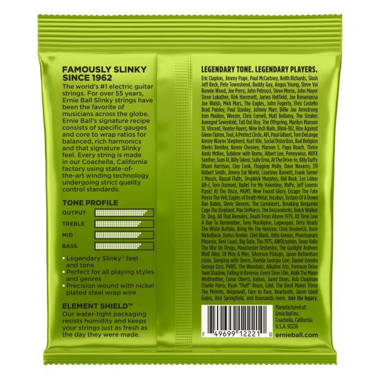 CORDAS GUITARRA ELÉTRICA ERNIE BALL 2221 CORDAS GUITARRA ELÉTRICA ERNIE BALL 2221