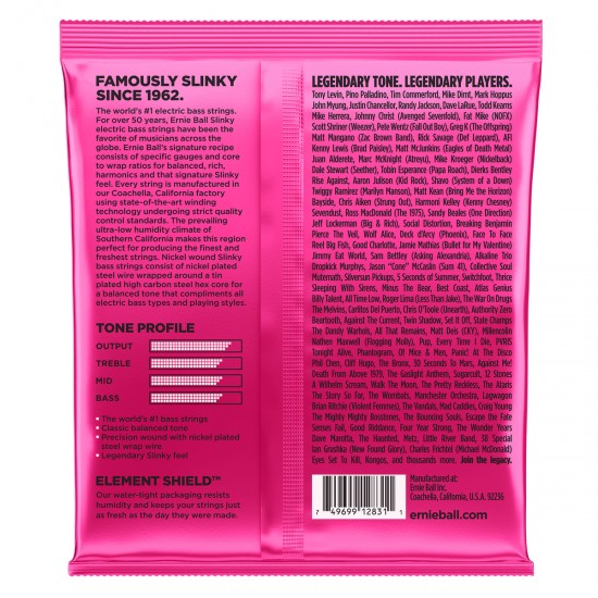 CORDAS BAIXO ELÉTRICO ERNIE BALL 2834 CORDAS BAIXO ELÉTRICO ERNIE BALL 2834