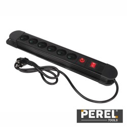 EXTENSÃO ELÉTRICA 6X SCHUKO INTERRUPTOR PROTEÇÃO 1.5M PEREL