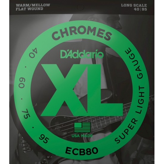 CORDAS BAIXO ELÉTRICO D'ADDARIO ECB80