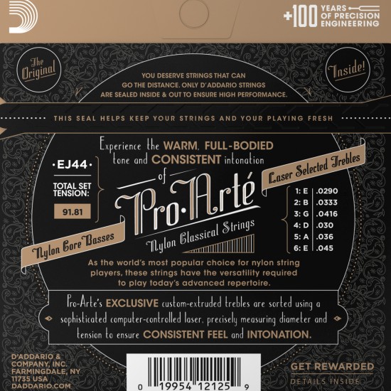 CORDAS GUITARRA CLÁSSICA D'ADDARIO EJ44