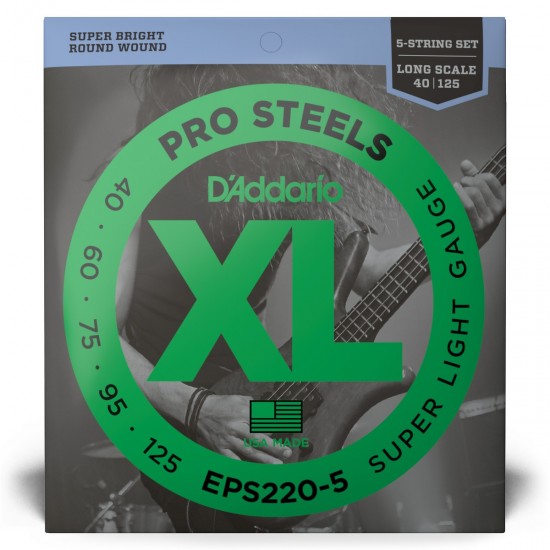 CORDAS BAIXO ELÉTRICO D'ADDARIO EPS220-5