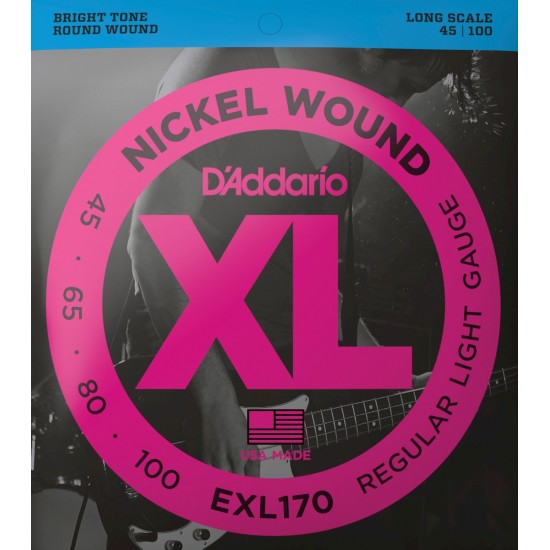 CORDAS BAIXO ELÉTRICO D'ADDARIO EXL170