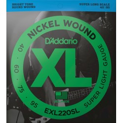 CORDAS BAIXO ELÉTRICO D'ADDARIO EXL220SL