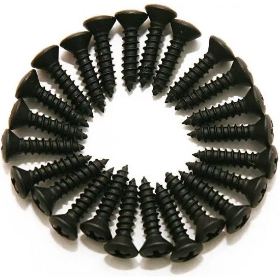 SET DE 24 PARAFUSOS PARA PICKGUARD DE GUITARRA TIPO FENDER FH1000BK