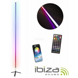 TUBO LED RGB 1.5M BLUETOOTH C/ SUPORTE PRETO IBIZA