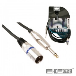 CABO HQ POWER XLR 3P MACHO/JACK 6.35 MACHO 1.5M MN