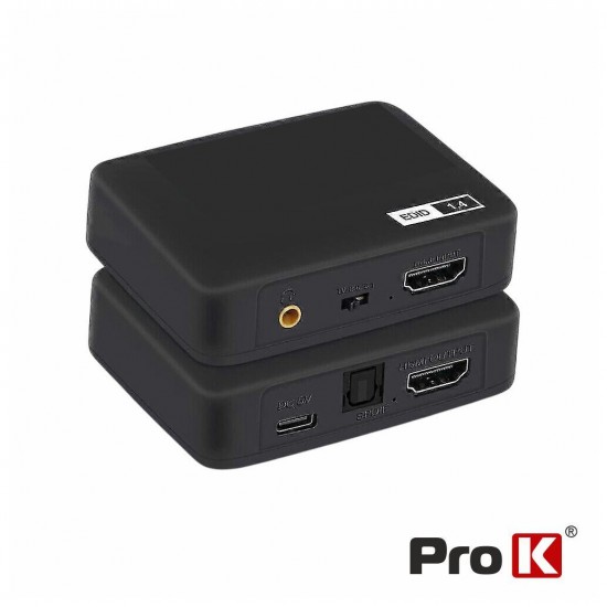 EXTRATOR DE ÁUDIO HDMI-HDMI+TOSLINK+RCA PROK EXTRATOR DE ÁUDIO HDMI-HDMI+TOSLINK+RCA PROK
