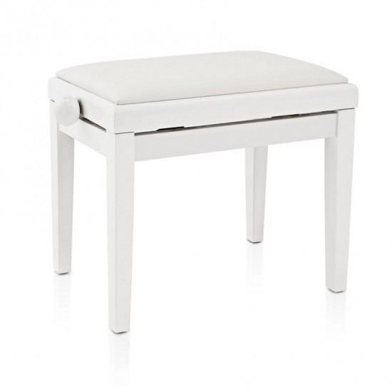 BANCO DE PIANO AJUSTÁVEL - WHITE SATIN