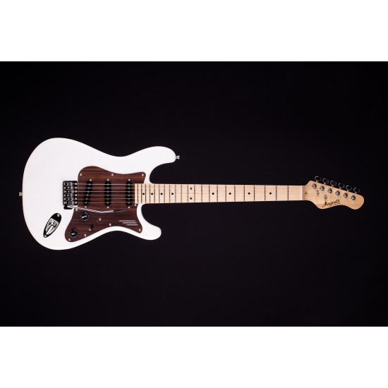 GUITARRA ELÉTRICA MAGNETO U-ONE SONNET STANDARD METALIC WHITE MAPLE FB WITH GIG BAG