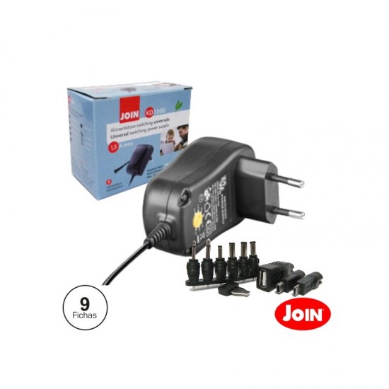 ALIMENTADOR UNIVERSAL 3-12V 1.5A 18W JOIN