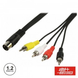 CABO DIN 5P MACHO/4RCA M 1.2M