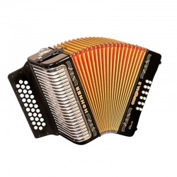 CONCERTINA HOHNER CORONA II FBE PRETO C/SACO