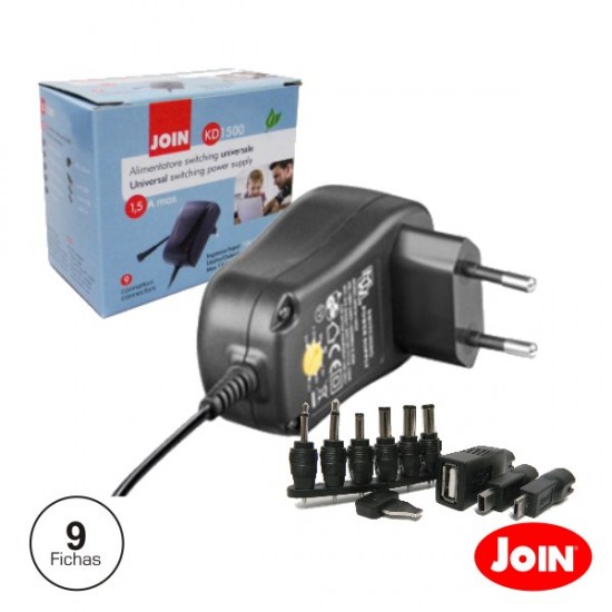 ALIMENTADOR UNIVERSAL 3-12V 1.5A 18W JOIN